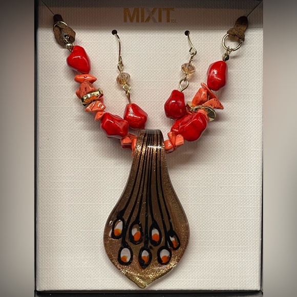 Box Set MixIt Statement Piece Necklace and Earring - Picture 5 of 11